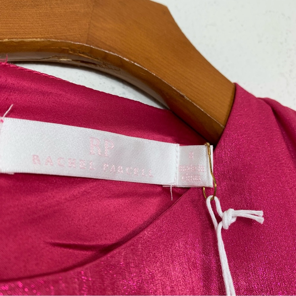 Rachel Parcell Flutter Sleeve Ruffle Pink Midi Dress NWT Sz 8 - Picture 8 of 12
